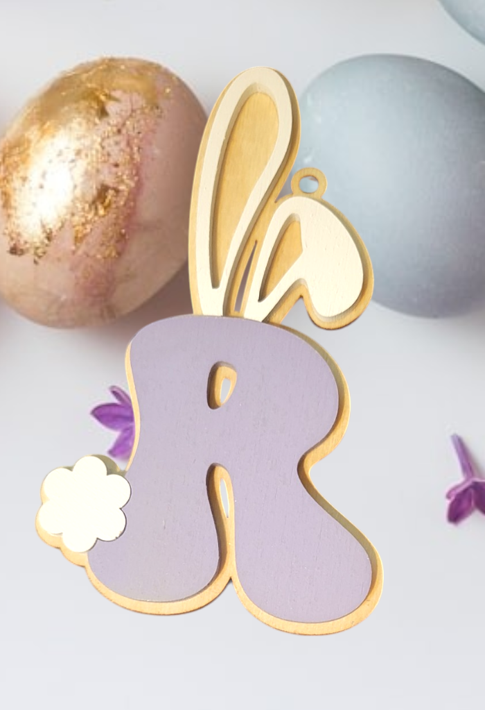 Easter Basket Initial Tag - Letters P - T