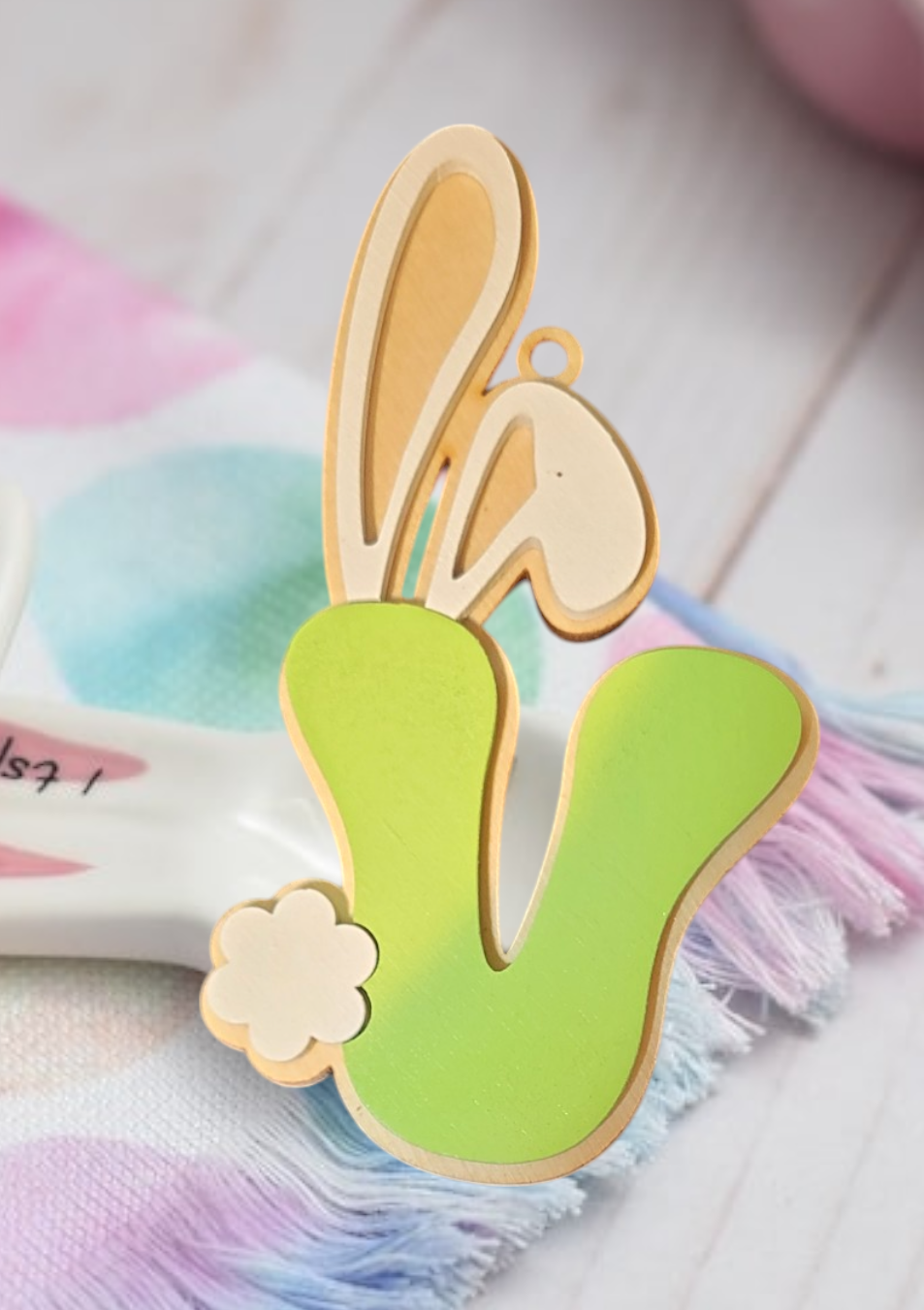 Easter Basket Initial Tag - Letters U - Z