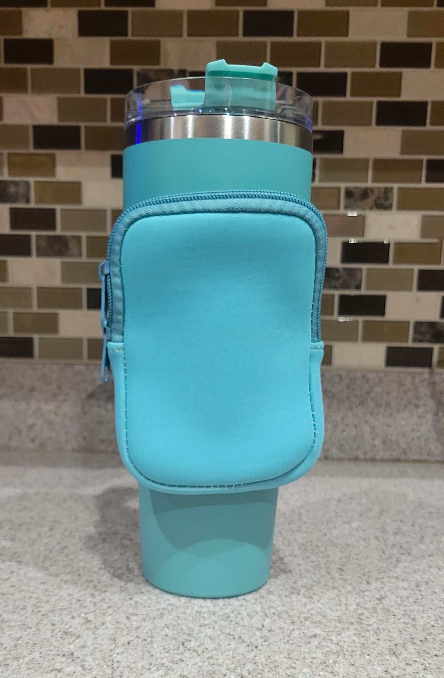 40 oz. Tumbler with Handle - Teal