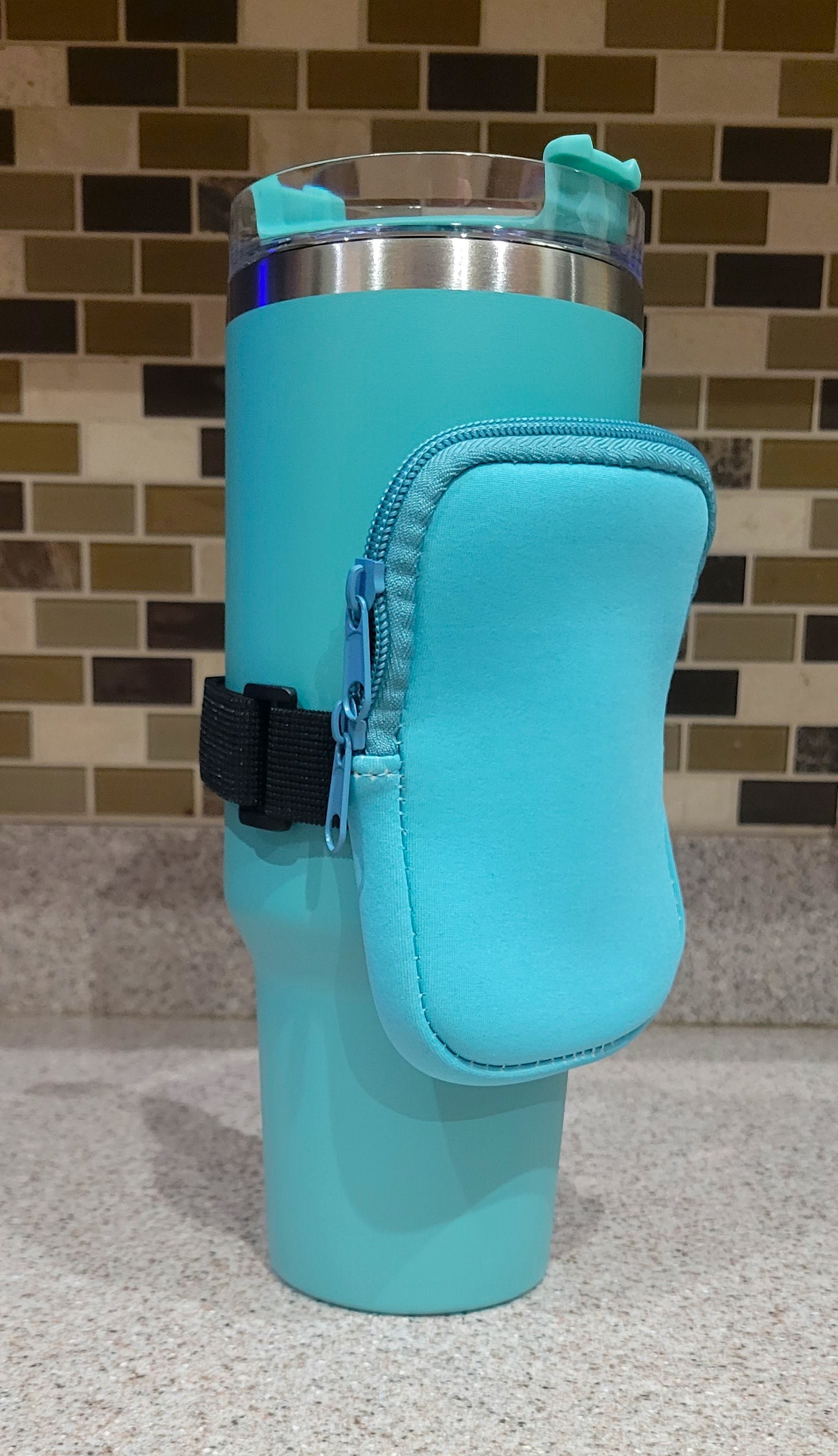 40 oz. Tumbler with Handle - Teal