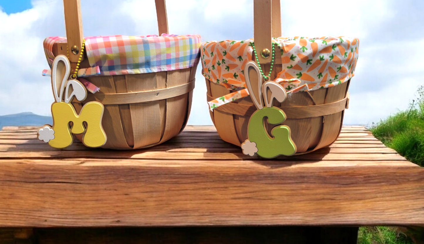 Easter Basket Initial Tag - Letters K - O