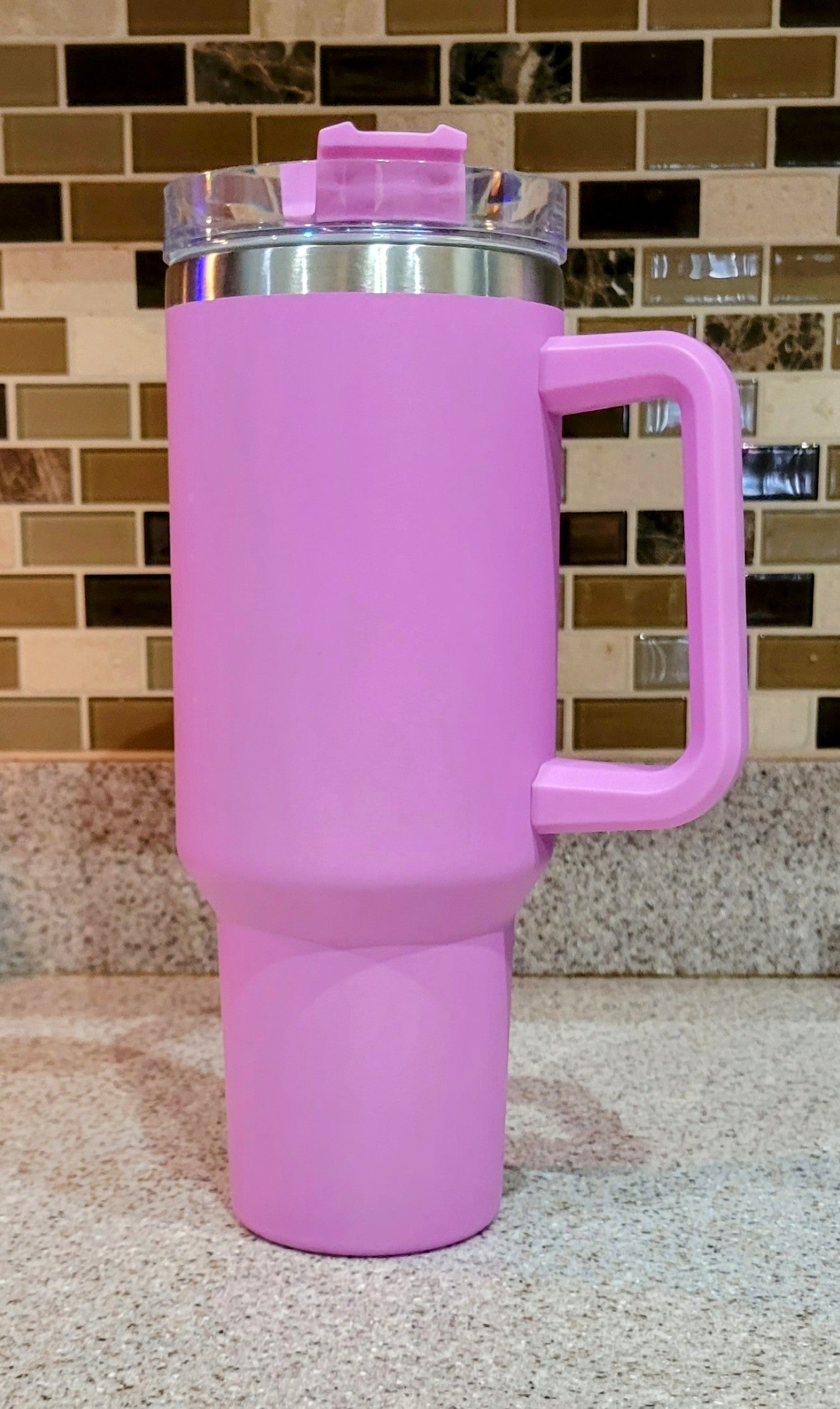 40 oz. Tumbler with Handle - Purple