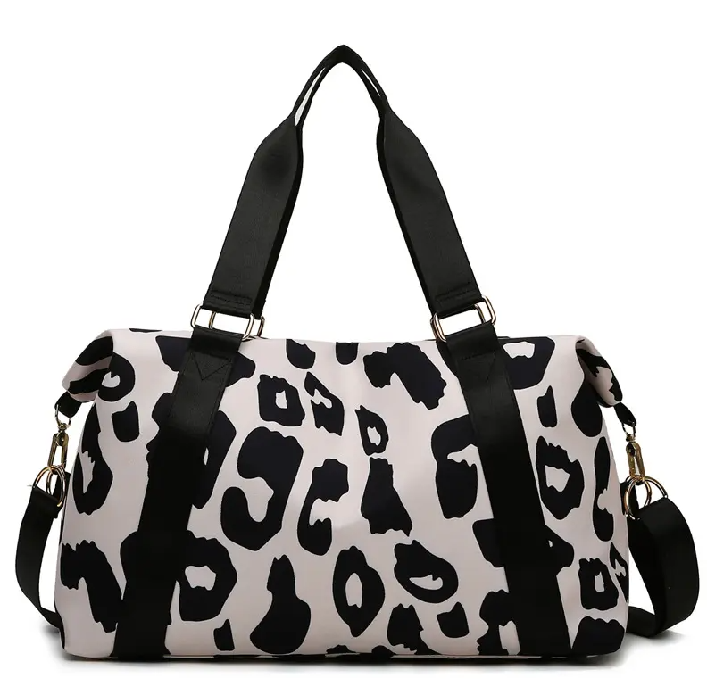 Leopard Print Oxford Waterproof Duffle Bag